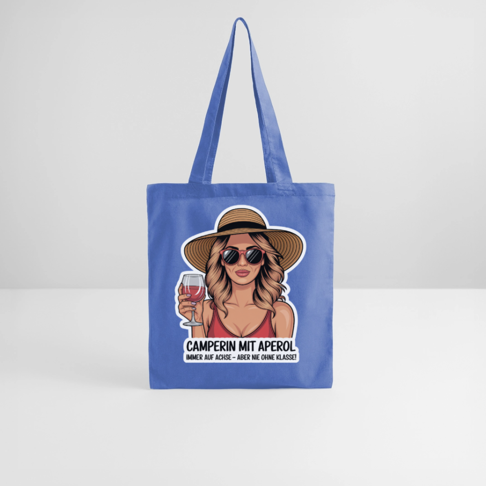 Camperin mit Aperol I Stoffbeutel - Hellblau