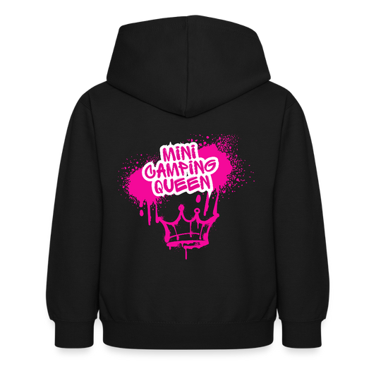 MINI CAMPING QUEEN | Kinder Hoodie - Schwarz