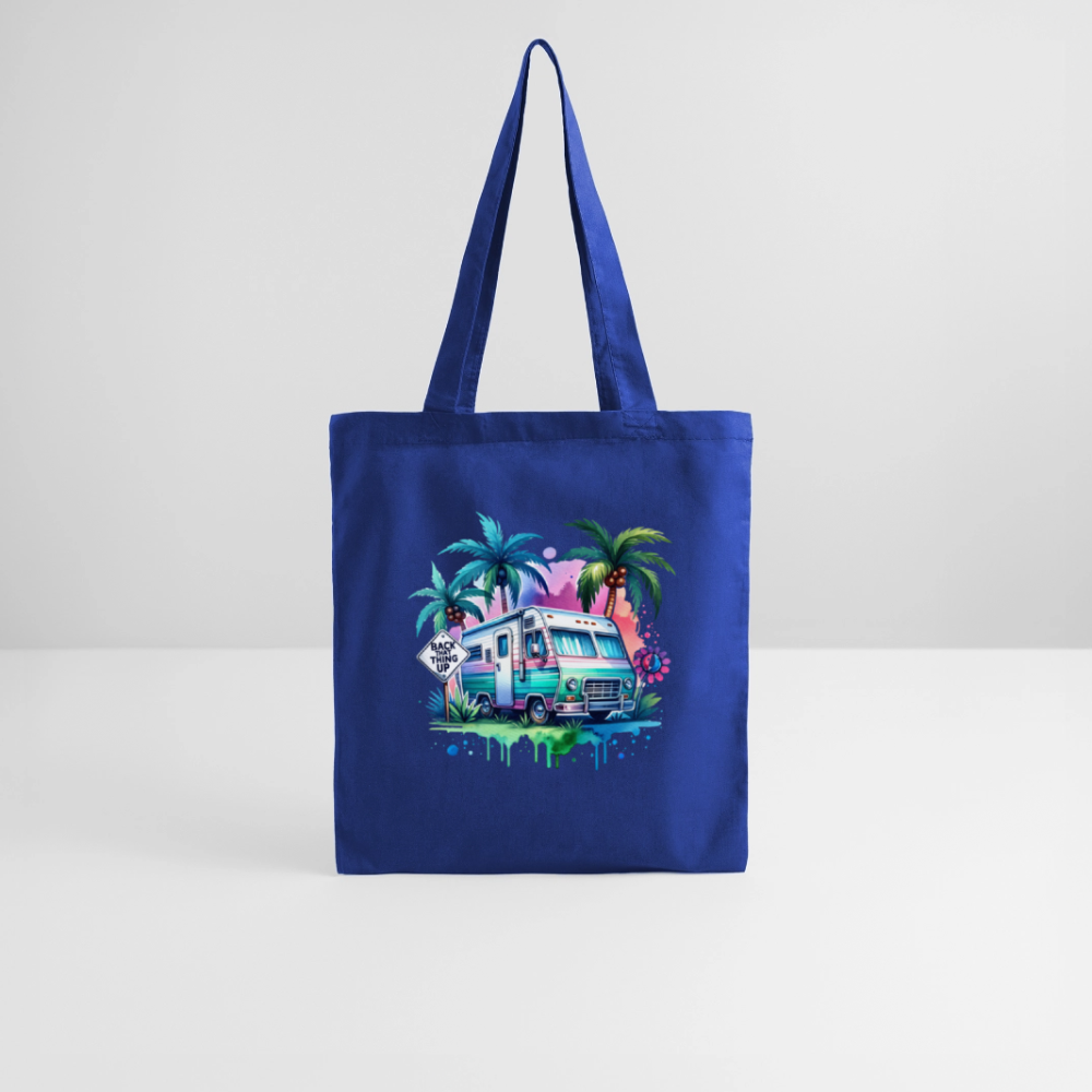Wohnmobil unter Palmen | Stoffbeutel - Royalblau