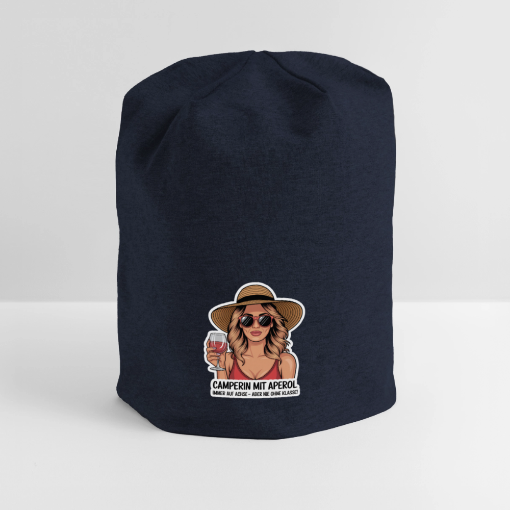 Camperin mit Aperol | Jersey-Beanie - French Navy