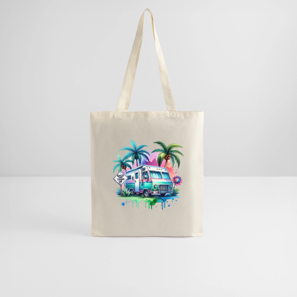 Wohnmobil unter Palmen | Stoffbeutel - Natur