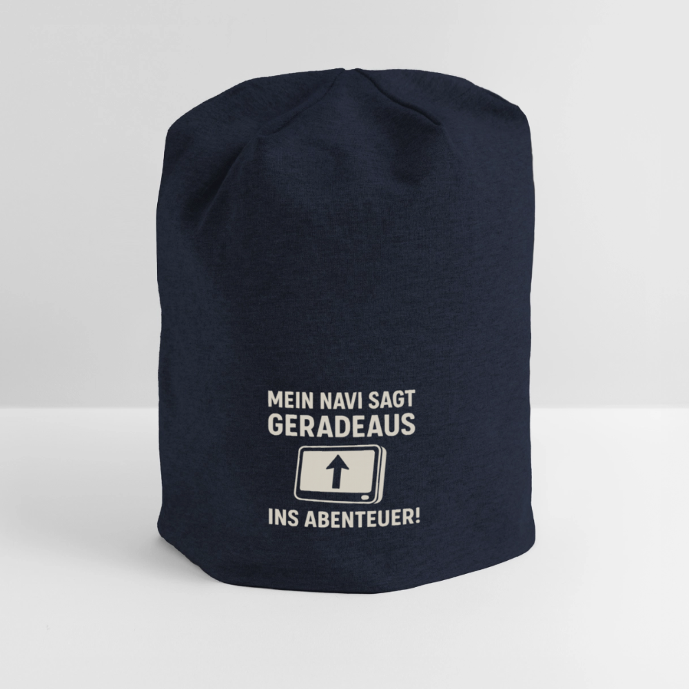 Mein Navi sagt geradeaus ins Abenteuer! | Jersey-Beanie - French Navy