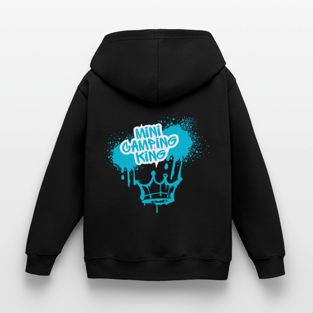 MINI CAMPING KING | Kinder Hoodie - Schwarz