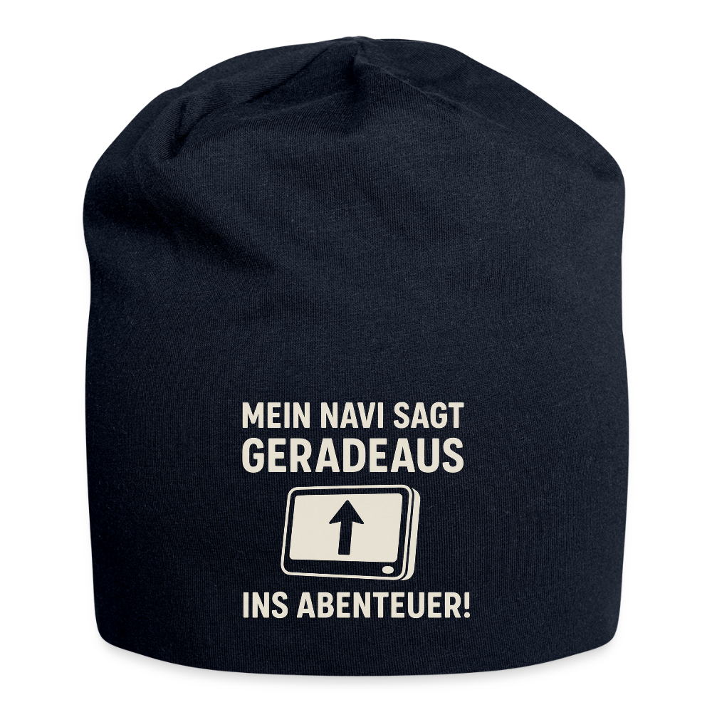 Mein Navi sagt geradeaus ins Abenteuer! | Jersey-Beanie - French Navy