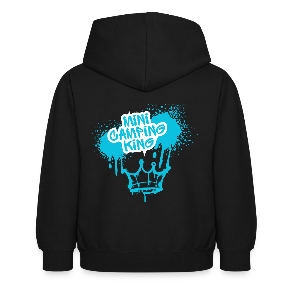 MINI CAMPING KING | Kinder Hoodie - Schwarz