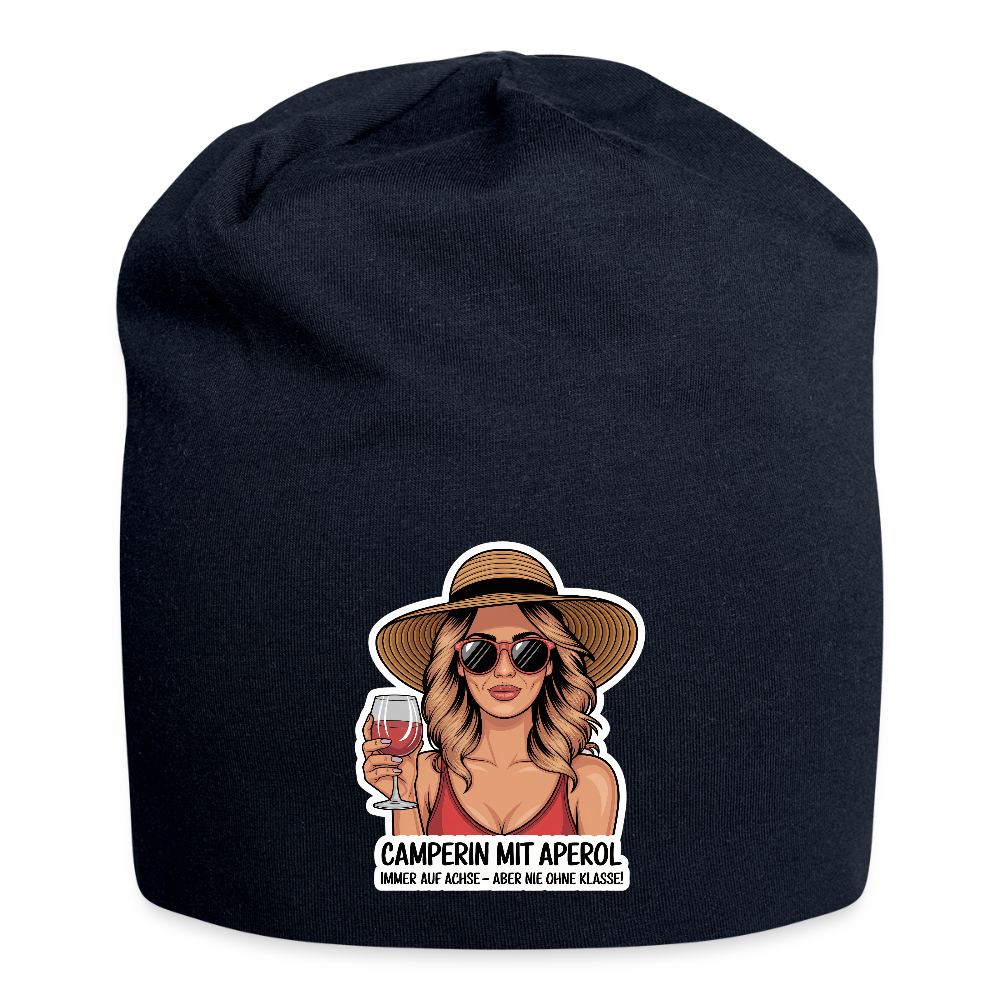 Camperin mit Aperol | Jersey-Beanie - French Navy
