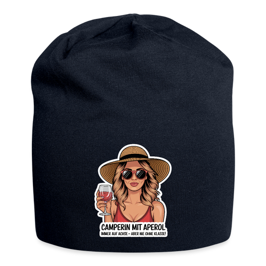 Camperin mit Aperol | Jersey-Beanie - French Navy