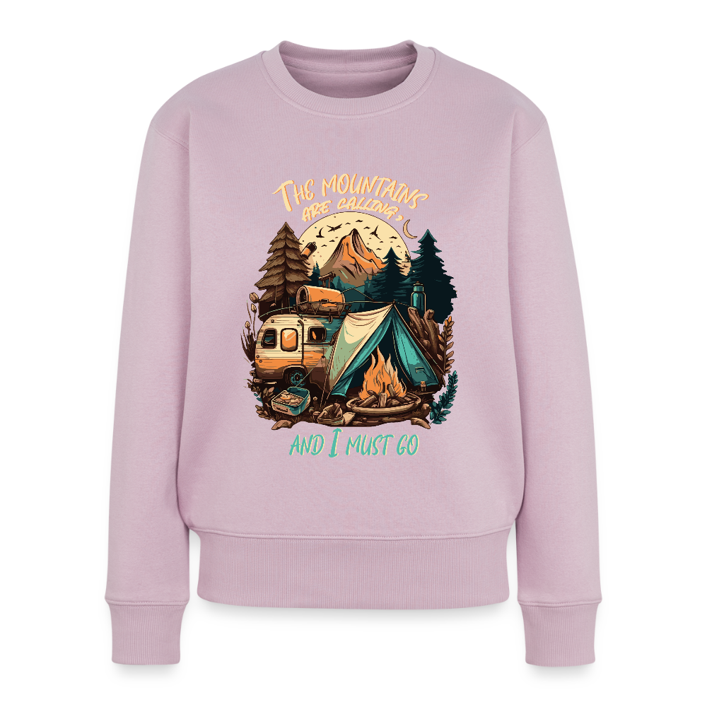THE MOUNTAINS ARE CALLING | Frauen Premium Pullover - Altrosa