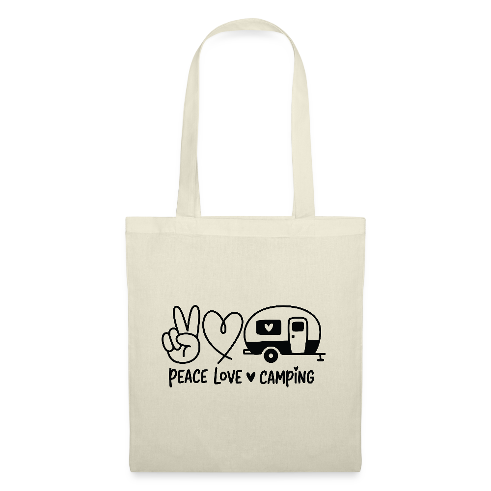 PEACE LOVE CAMPING | Stoffbeutel - Natur