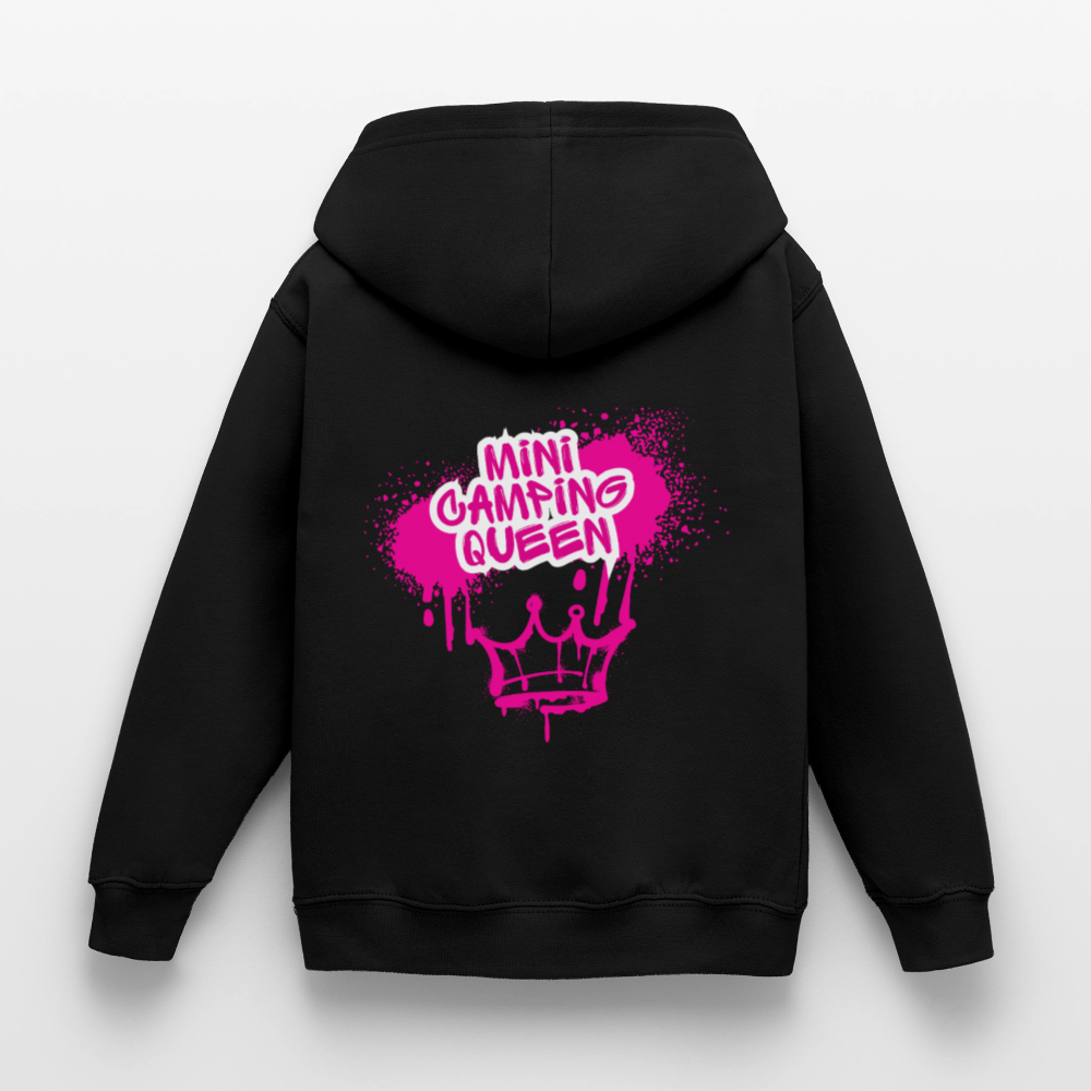 MINI CAMPING QUEEN | Kinder Hoodie - Schwarz