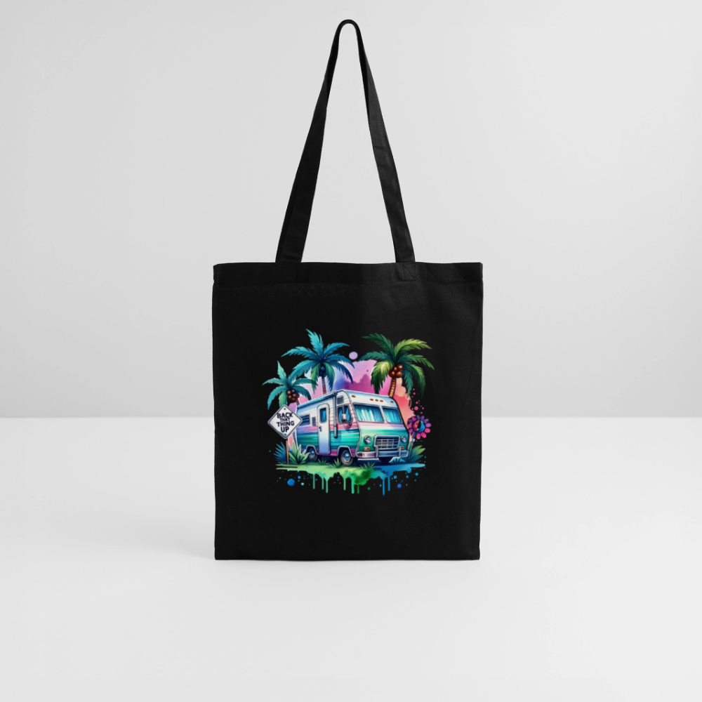 Wohnmobil unter Palmen | Stoffbeutel - Schwarz