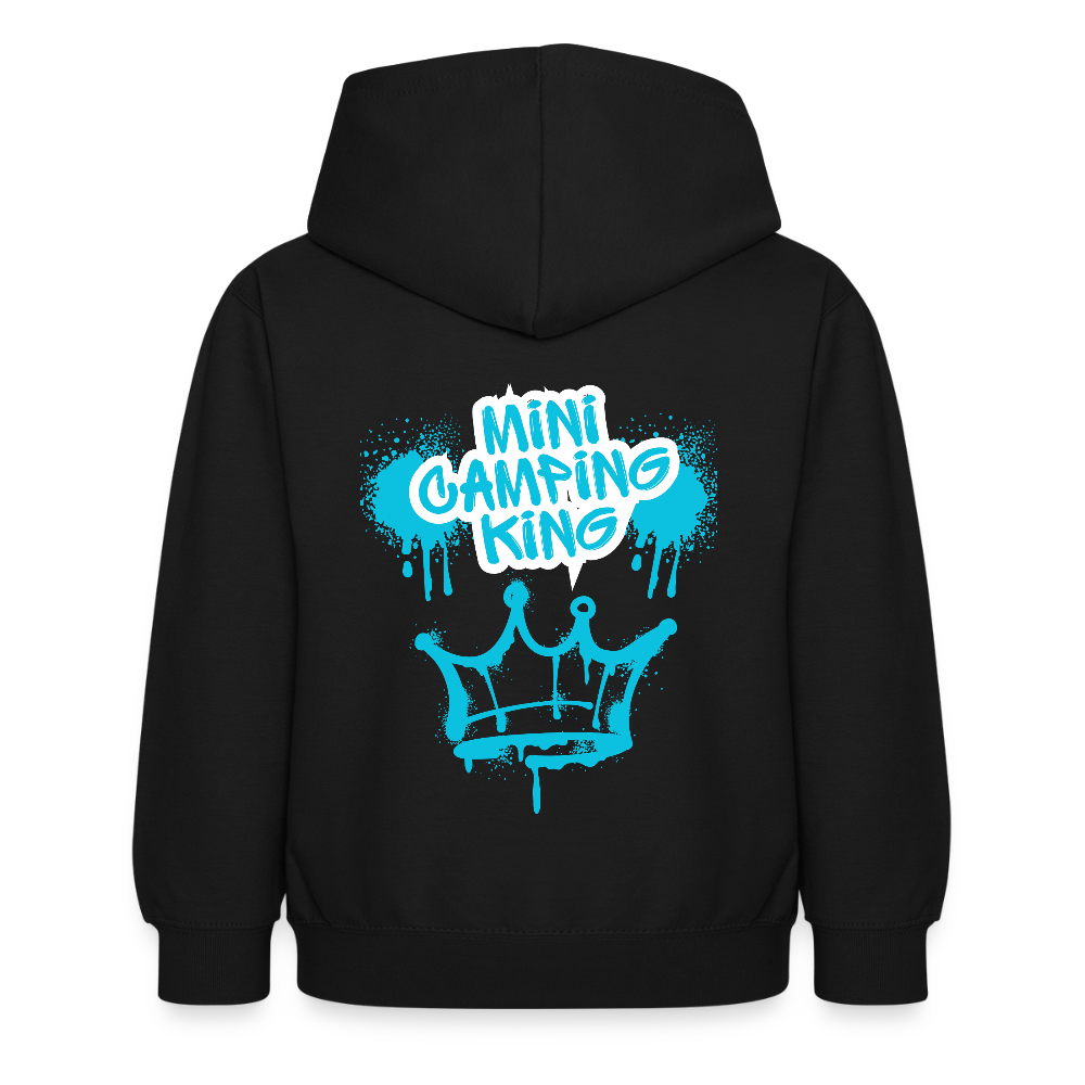 MINI CAMPING KING | Kinder Hoodie - Schwarz
